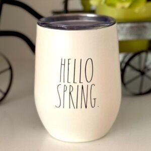 Rae Dunn by Magenta Artisan Collection “Hello Spring” Insulated Metal Cup w/Lid
